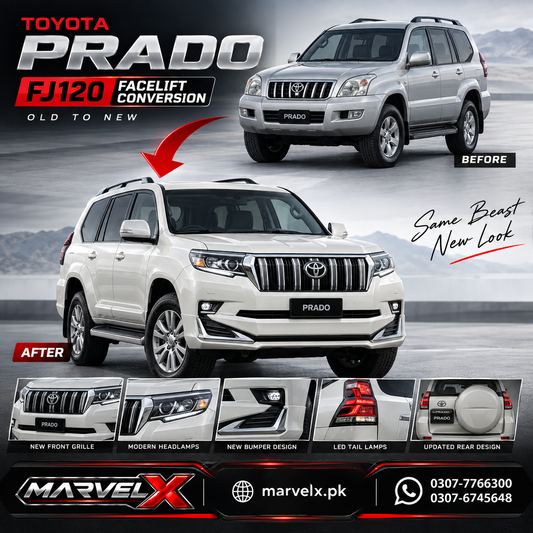Toyota Prado FJ120 Facelift Conversion to 2020 For Models 2002 - 2007
