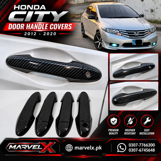 Honda City Carbon Fiber Door Handles Covers 2012 - 2020