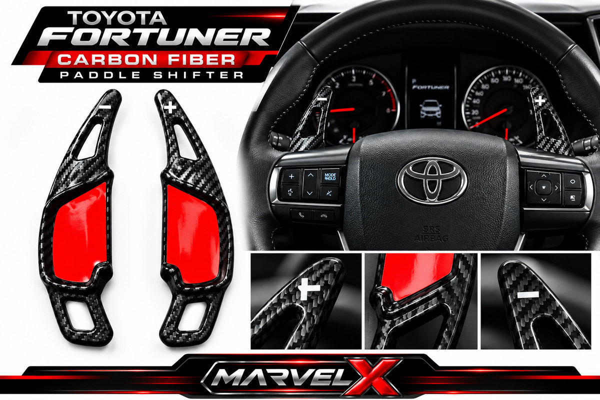 Toyota Fortuner Carbon Fiber Paddle Shifter Extension For 2016 - 2025