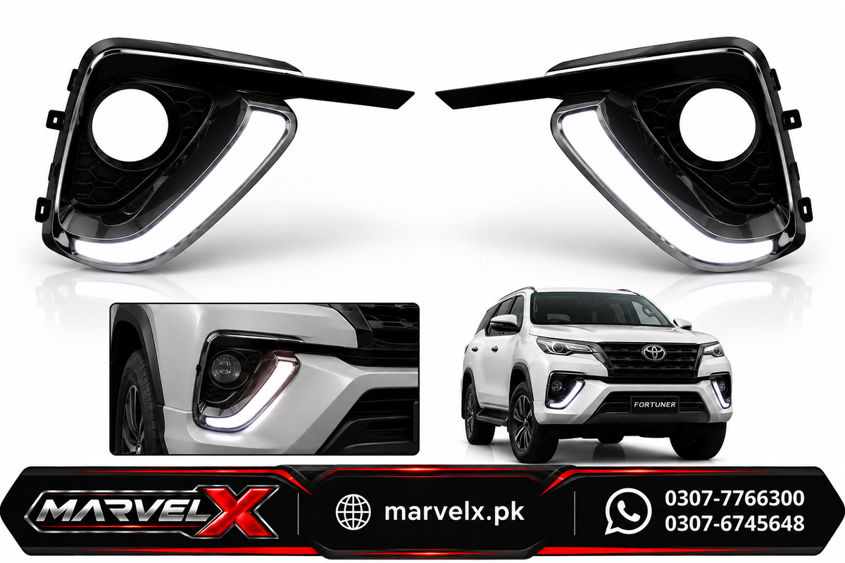 Toyota Fortuner Fog Lamps / Fog Lights DRL Covers - 2016-2020