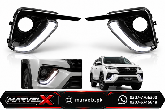 Toyota Fortuner Fog Lamps / Fog Lights DRL Covers - 2016-2020