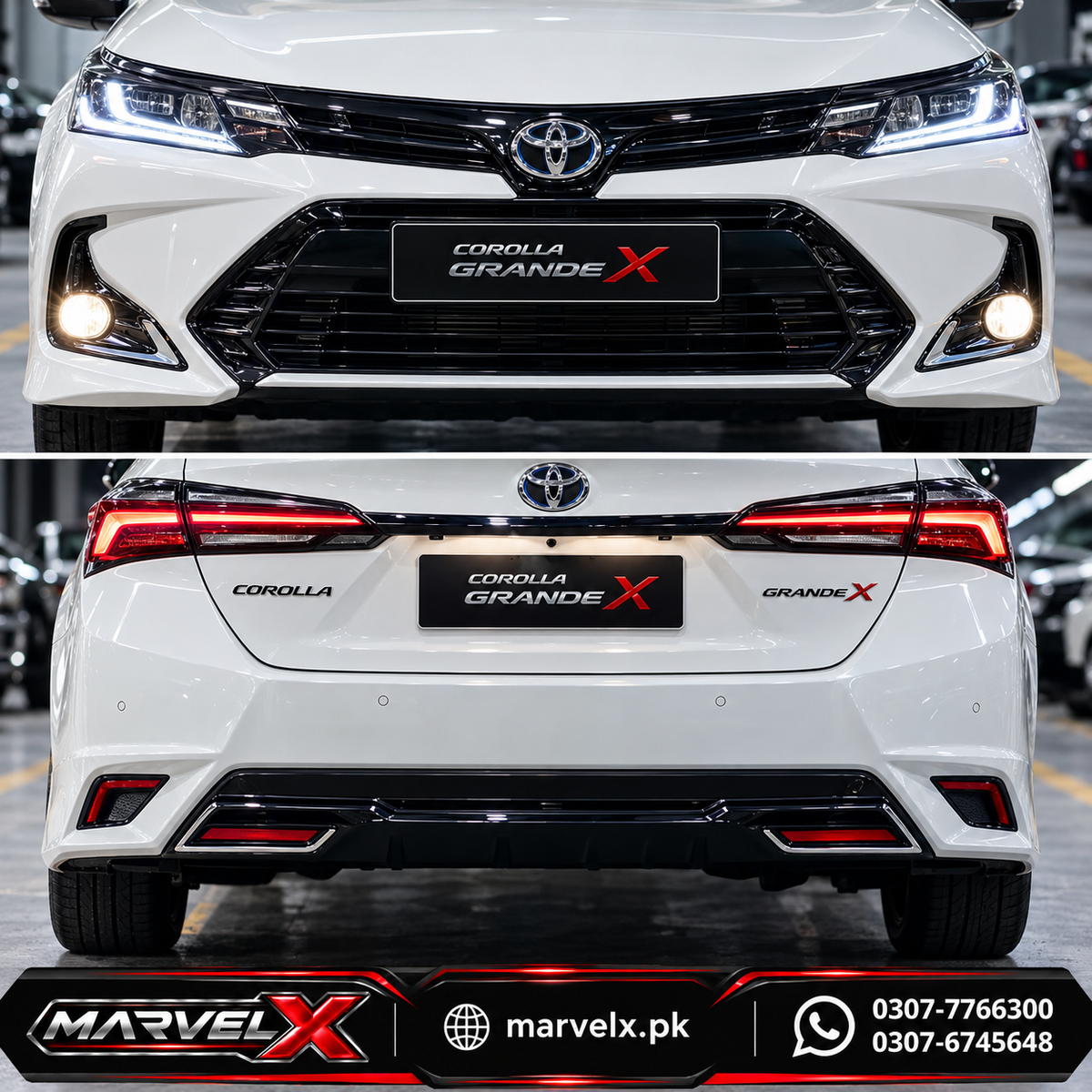Corolla Altis Grande X Bumpers Facelift Front And Back For 2017 2018 2019
