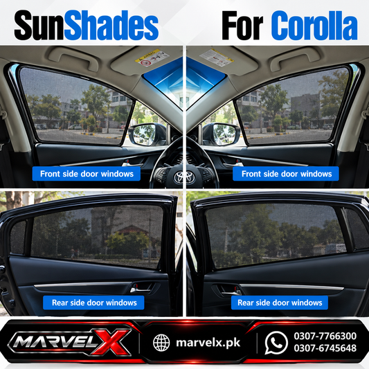 Toyota Corolla Sun Shades Premium Quality For 2016 - 2023