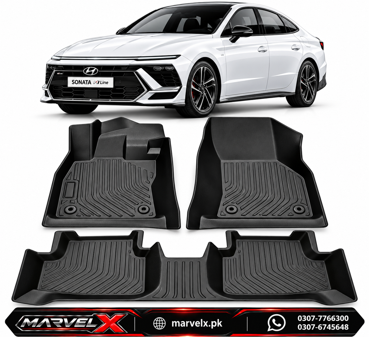 Hyundai Sonata N Line / 2.0 / 2.5 TPR Floor Mats