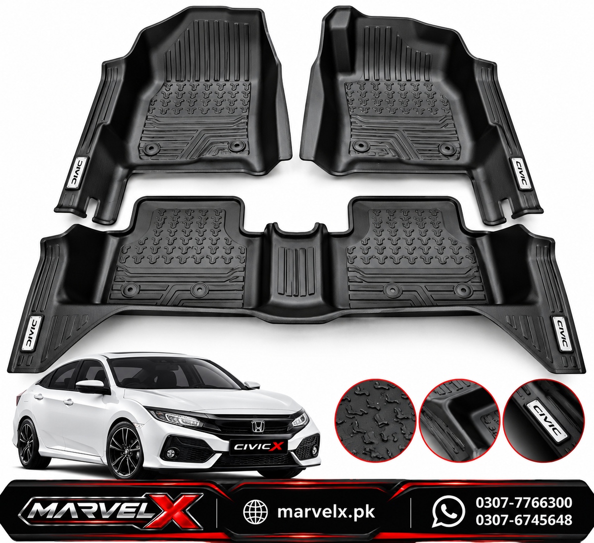 Civic X TXR TPE Floor Mat 2016 - 2021