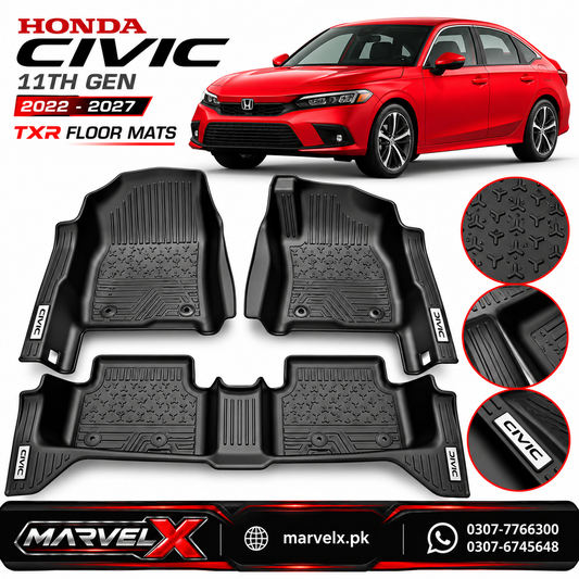 Civic 11th Gen TXR Floor Mats (TPE/TPR) 2022 - 2027