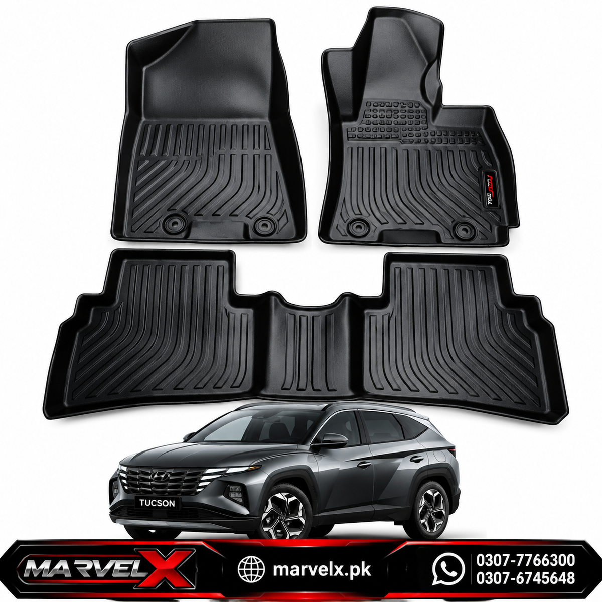Hyundai Tucson TPR Floor Mats - 2020 - 2024 (TPR,TPE,TPU)