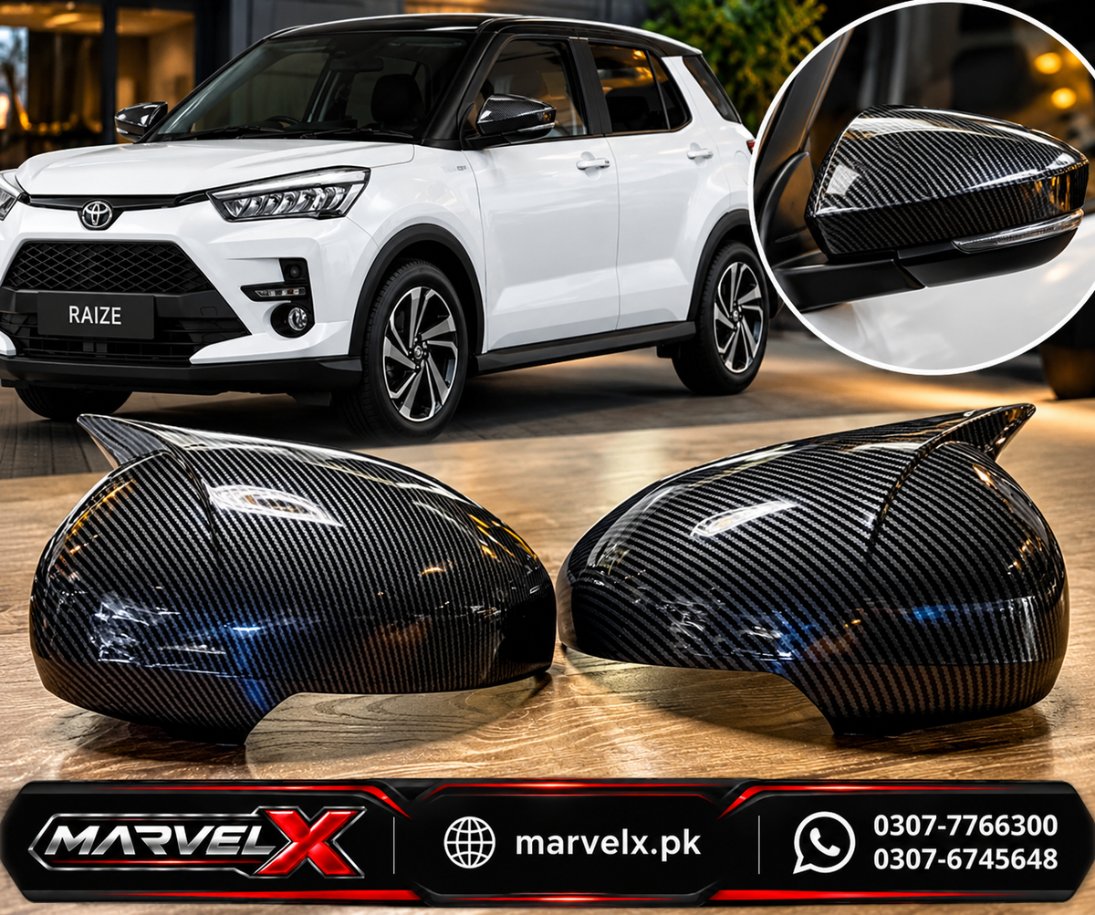 Toyota Raize Batman Style Carbon Fiber Side Mirror Covers 2025+