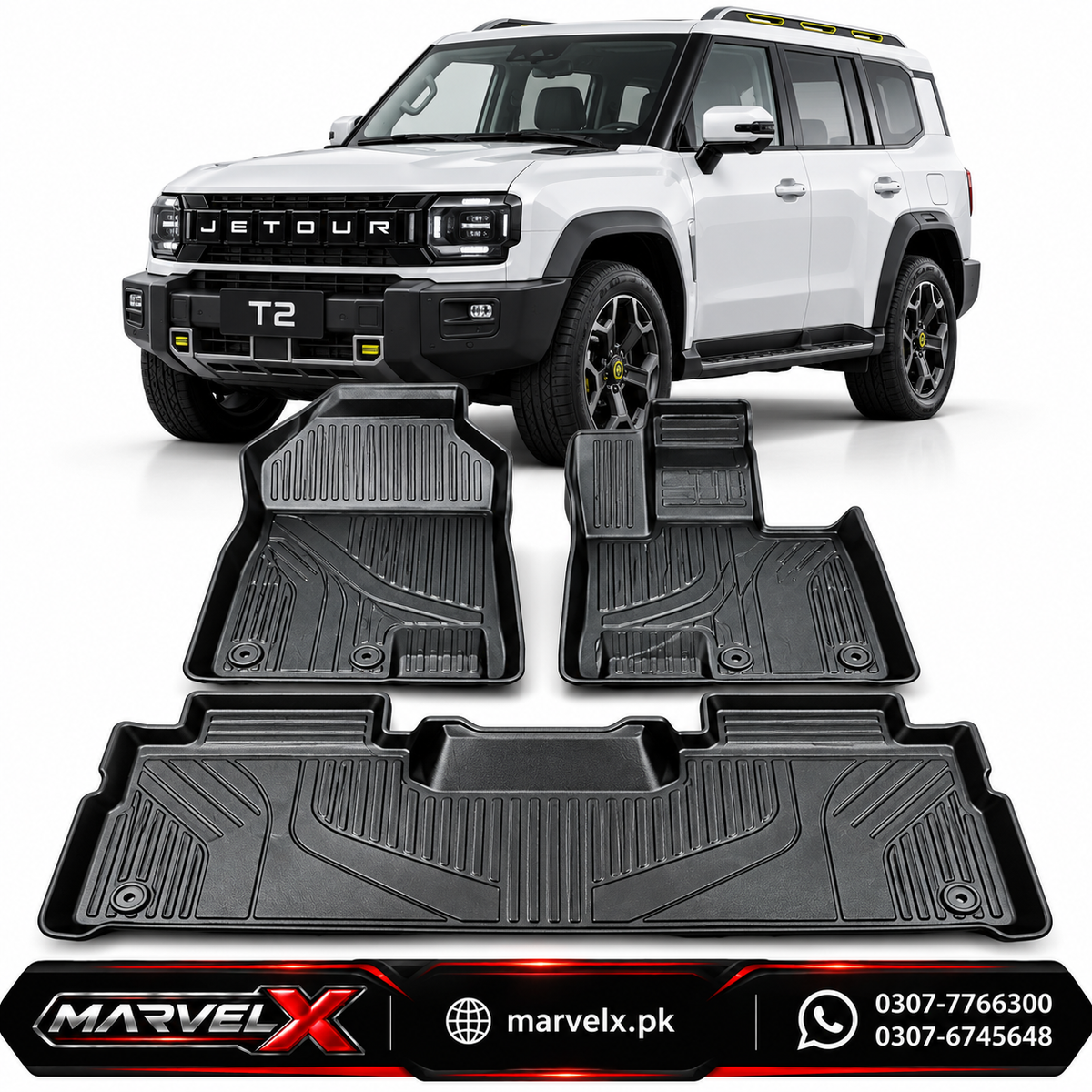Jetour T2 / T2i TPE Floor Mats – Custom Fit