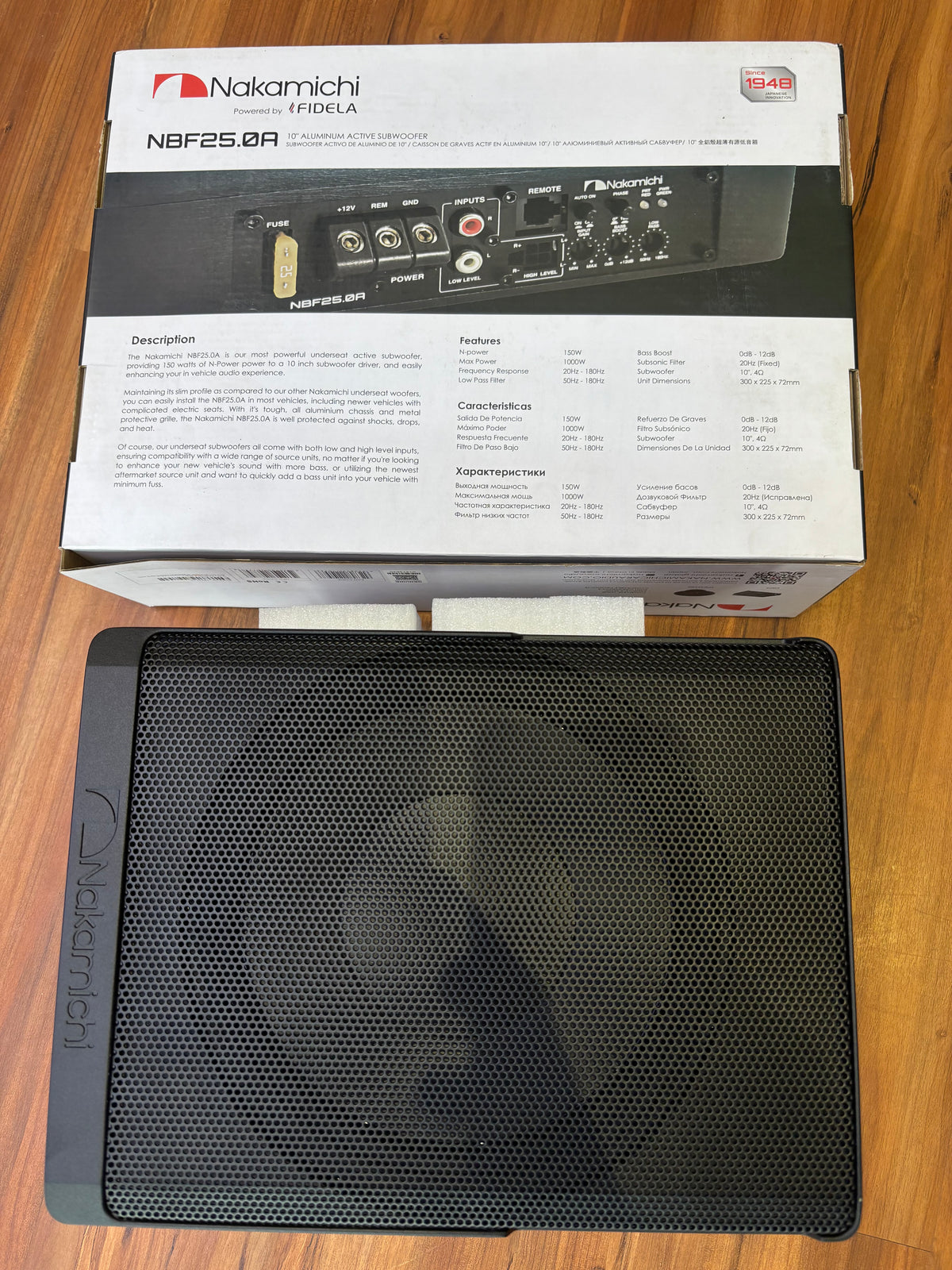 Nakamichi 25.0 under seat woffer 10 inch