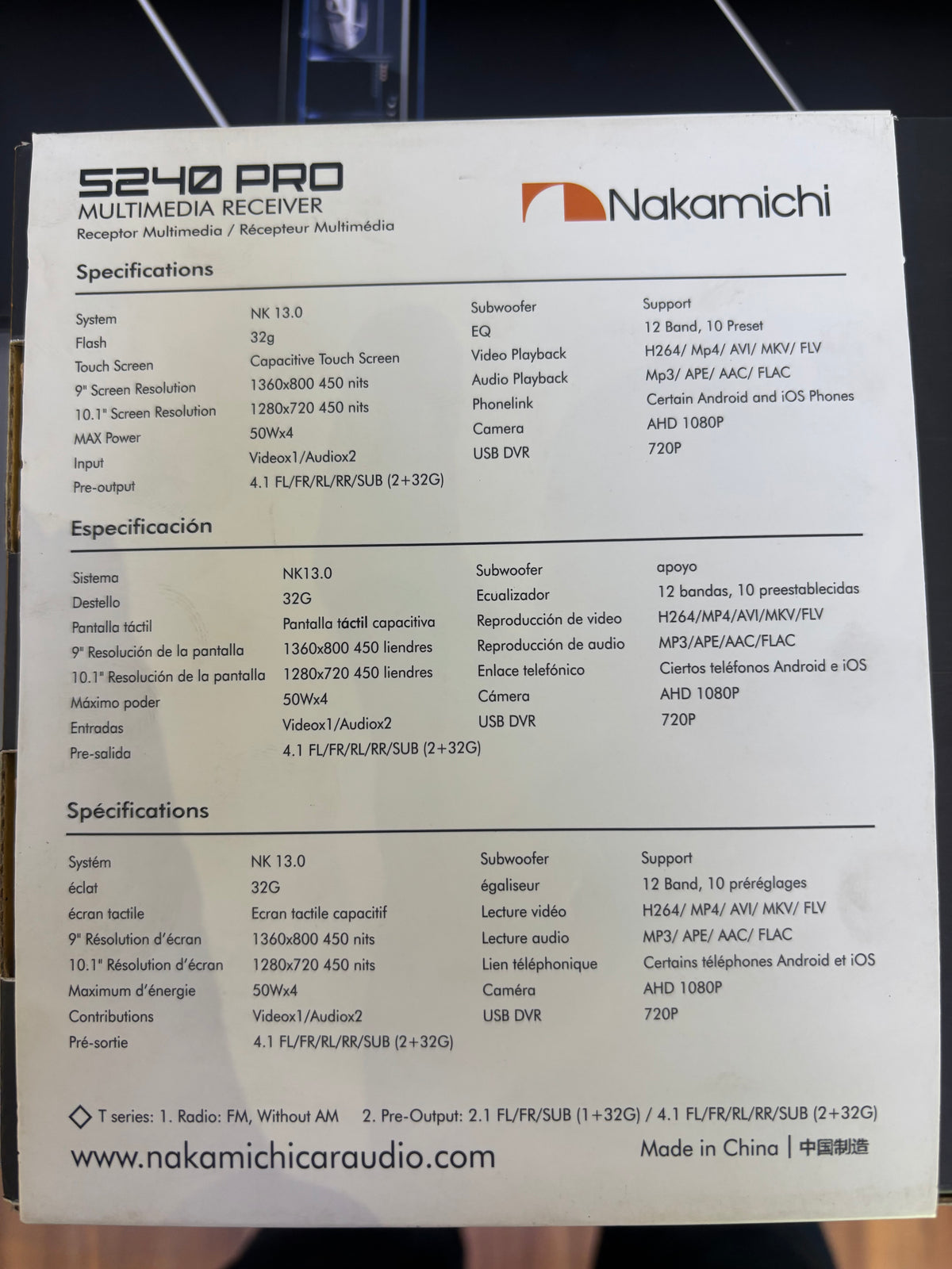 Nakamichi 5240 pro led 9 inch