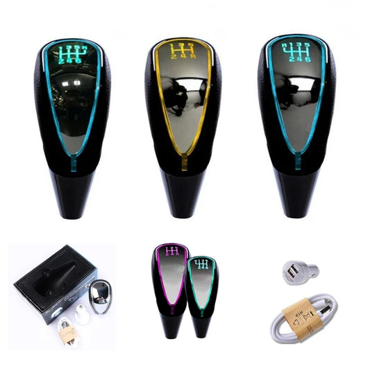 LED Touch Activated Gear Shift Knob For Auto RGB Multi Color - Gear Knob | Shift Lever Stick Knob | Lever Knob Disco Light