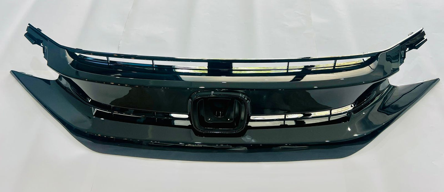 honda civic x turbo grill piano black 3 2016 -2022