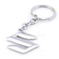 Suzuki Metal Keychain Keyring - Chrome