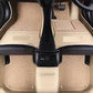 Toyota Fortuner 9D Floor Mats Beige With Beige Grass 4 Pc - Model 2016-2021