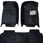 Audi A3 9D Floor Mats Black With Grey Grass 3 Pcs - Model 2012-2018