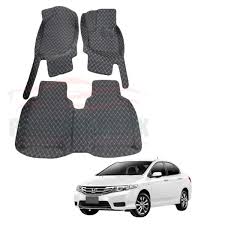 Honda City 9D Floor Mats Black And Grey 3 Pcs - Model 2008-2021