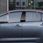 Steel Window Molding Cover Trim For 2020-2024 Toyota Corolla Sedan Glossy Black + Chrome