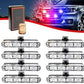 8 Pieces LED Flasher Police Light For Grill