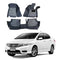 Honda City 9D Floor Mats Black And Grey 3 Pcs - Model 2008-2021
