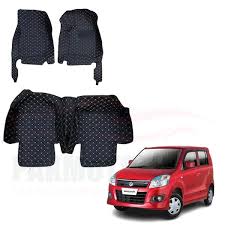 Suzuki Wagon R 9D Floor Mats black color 3 Pcs - Model 2014-2021