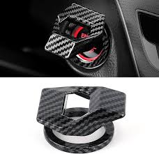 Car Engine Push Start/Stop Ring Cover - Carbon Fiber