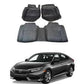 Honda Civic x  10D Lining Floor Mats Black With Black Grass With Logo 3 Pcs - Model 2016-2023