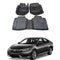 Honda Civic x  10D Lining Floor Mats Black With Black Grass With Logo 3 Pcs - Model 2016-2023