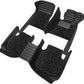 Haval Jolion 9D Floor Mats Black With Black Grass 3 Pcs - Model 2021-2024