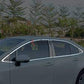 Steel Window Molding Cover Trim For 2020-2024 Toyota Corolla Sedan Glossy Black + Chrome
