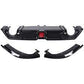 Honda Civic Glossy Black Lip Diffuser - 3 Pcs - With Brake Light LED