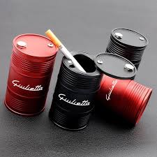 Supreme Car Universal Metal Cigarette Portable Car Ashtray - Red