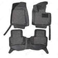 Hyundai Elantra 9D Floor Mats Black With Grey Grass 3 Pcs - Model 2021-2024