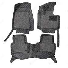 Hyundai Elantra 9D Floor Mats Black With Grey Grass 3 Pcs - Model 2021-2024